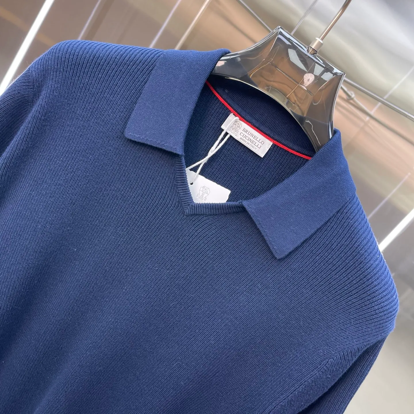 Brunello Cucinell Bc Lapel Polo Short Sleeve High Version Old Money Style Short Sleeve T-Shirt Pullover POLO Knitted Sweater Customized linen-cotton blended wool, woven with imported loom (7 needles), customized wool, wool enzyme wash Color: Royal Blue White Dark Gray Sizes: S-XL